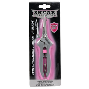 Shear Perfection - Pink Platinum Stainless Trimming Shear  2" Curved Blades