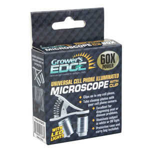 Grower's Edge - Universal Cell Phone Illuminated Microscope w/ Clip - 60x
