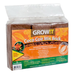 GROW!T - Coco Coir Mix Brick (pack of 3)