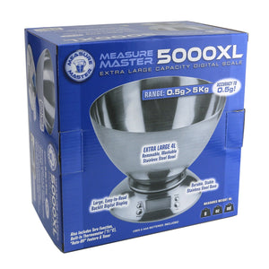 Measure Master - 5000 XL Digital Scale w/ 4 L Bowl - 5000g Capacity x 0.5g Accuracy