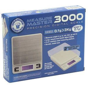 Measure Master - 3000g Digital Table Top Scale w/ Tray 3000g Capacity x 0.1g Accuracy