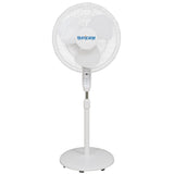 Hurricane - Supreme Oscillating Stand Fan w/ Remote  16"  White