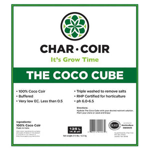 Char Coir - Coco Cube RHP Certified Coco Coir, 2.25 L Case of 32