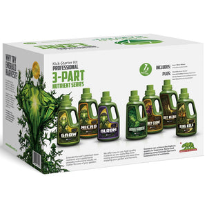 Emerald Harvest - Kick Starter Kit 3-Part Base: Grow, Micro, Bloom, 1 qt